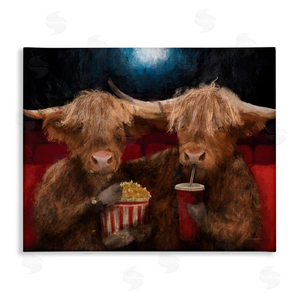 stupell industries Kamdon Kreations | Cattle in Movie Theater Wall Art