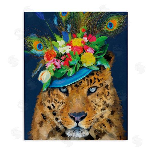 stupell industries Kamdon Kreations | Cheetah with Feather Hat Wall Art