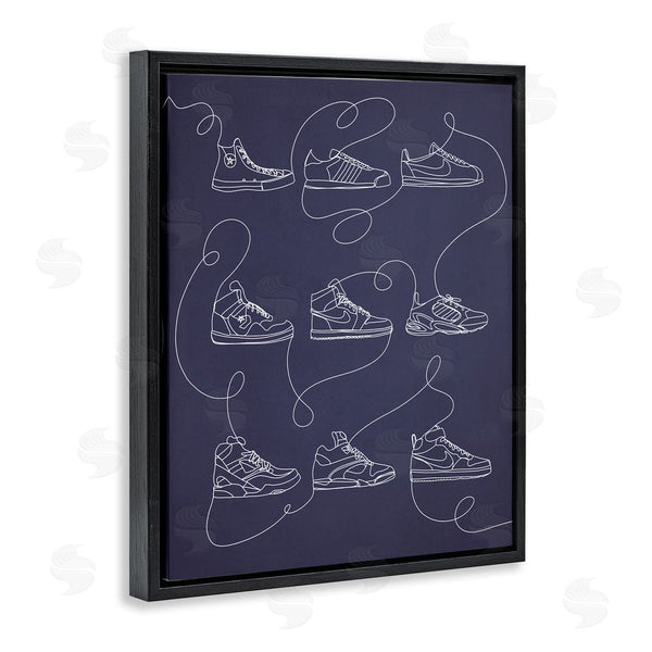 Stupell Industries Kamdon Kreations | Continuous Sneaker Line Doodle Wall Art
