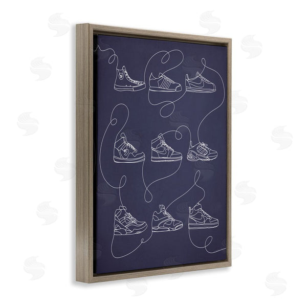 Stupell Industries Kamdon Kreations | Continuous Sneaker Line Doodle Wall Art