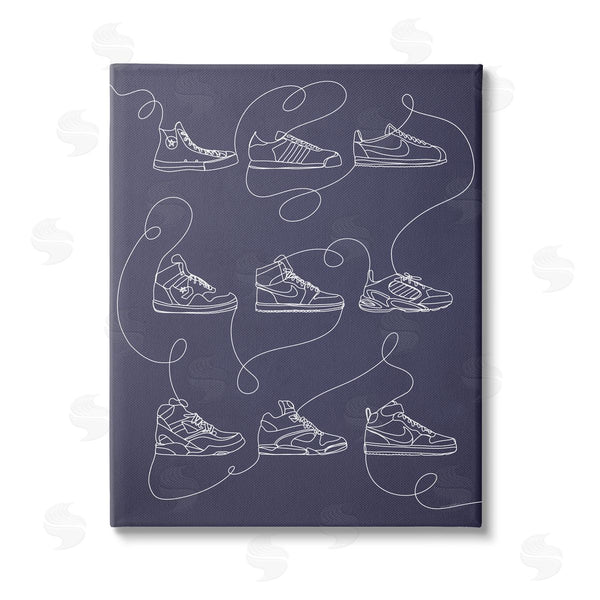 stupell industries Kamdon Kreations | Continuous Sneaker Line Doodle Wall Art