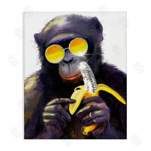 stupell industries Kamdon Kreations | Cool Monkey with Disco Banana