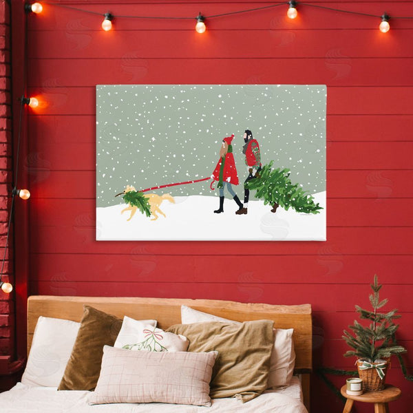 Stupell Industries Kamdon Kreations | Couple With Christmas Tree