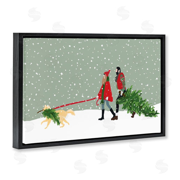 Stupell Industries Kamdon Kreations | Couple With Christmas Tree