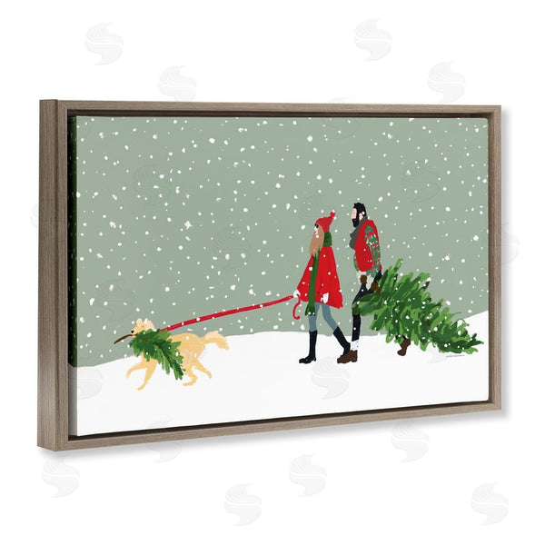 Stupell Industries Kamdon Kreations | Couple With Christmas Tree