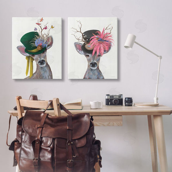 Stupell Industries Kamdon Kreations | Dapper Deer Floral Top Hat Wall Art
