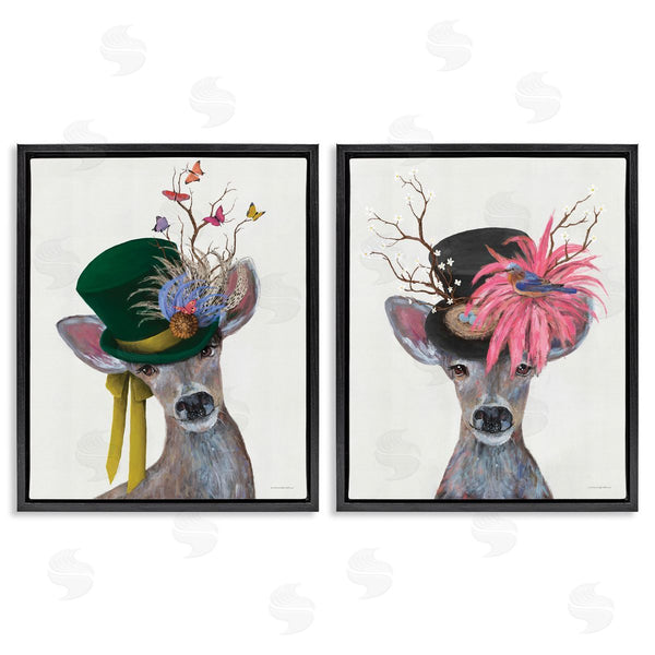 Stupell Industries Kamdon Kreations | Dapper Deer Floral Top Hat Wall Art