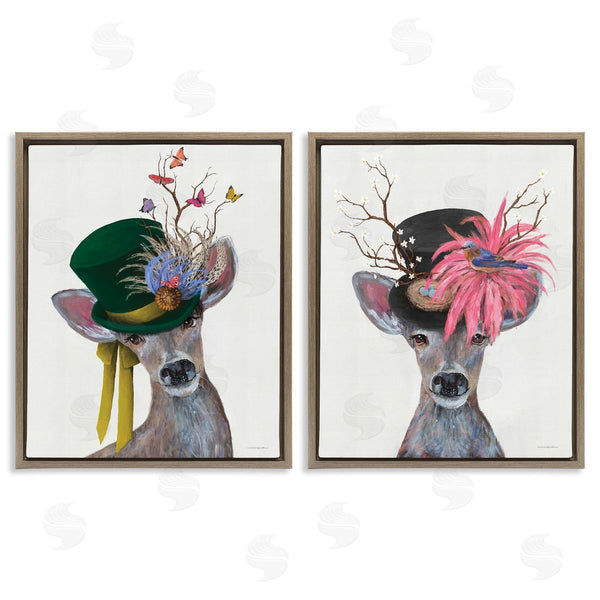 Stupell Industries Kamdon Kreations | Dapper Deer Floral Top Hat Wall Art