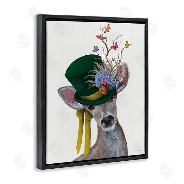 Stupell Industries Kamdon Kreations | Deer With Butterfly Hat