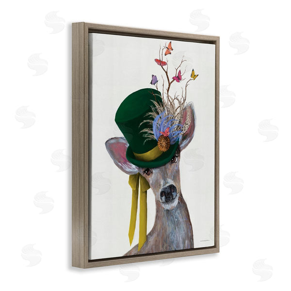 Stupell Industries Kamdon Kreations | Deer With Butterfly Hat