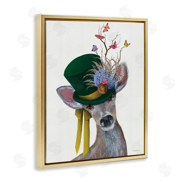 Stupell Industries Kamdon Kreations | Deer With Butterfly Hat