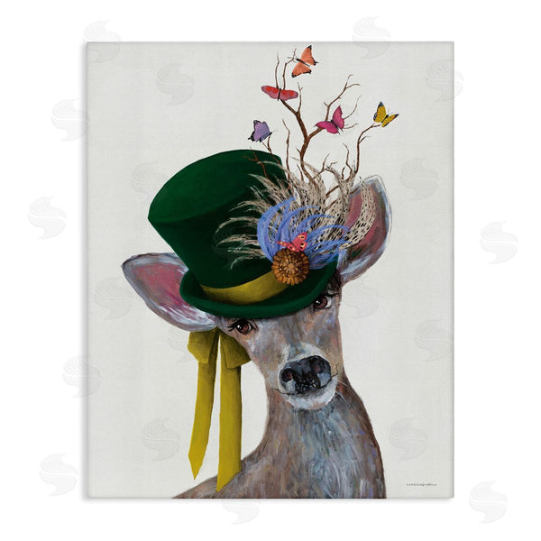 stupell industries Kamdon Kreations | Deer with Butterfly Hat