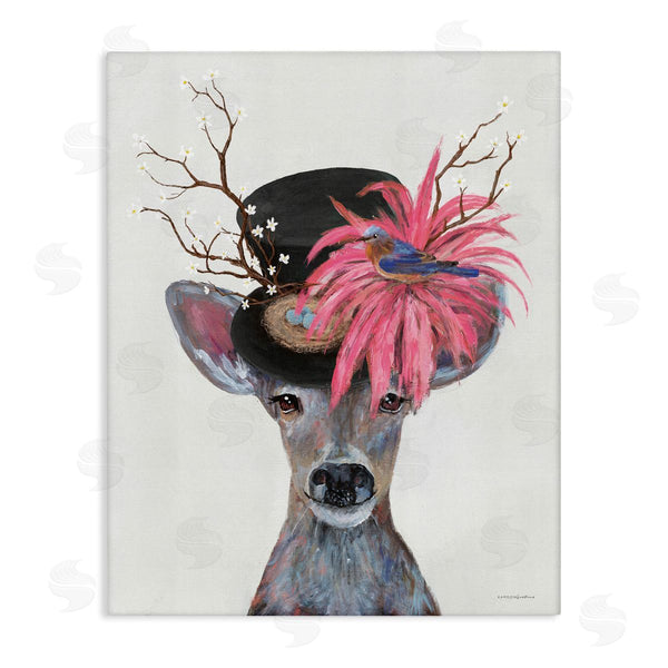 stupell industries Kamdon Kreations | Deer with Vintage Hat
