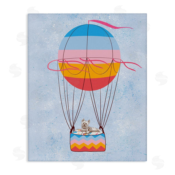 stupell industries Kamdon Kreations | Dog on Hot Air Balloon Wall Art