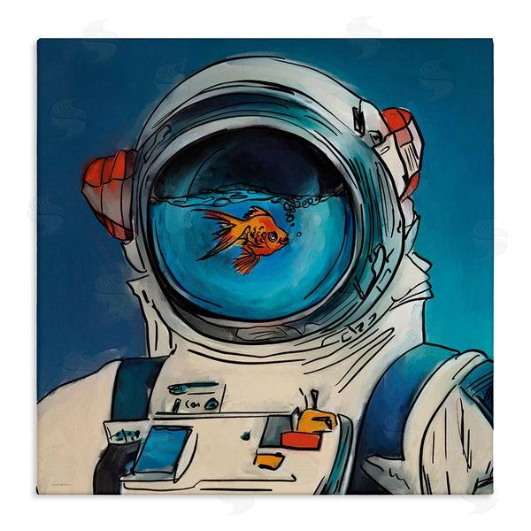 stupell industries Kamdon Kreations | Goldfish Astronaut Suit