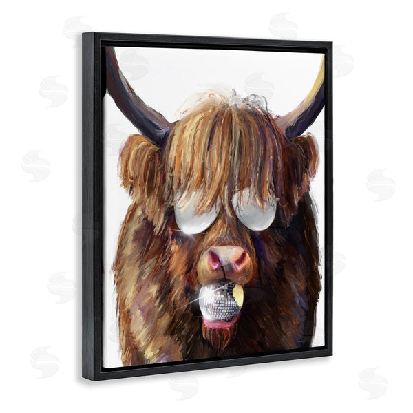Stupell Industries Kamdon Kreations | Highland Cattle With Disco Ball