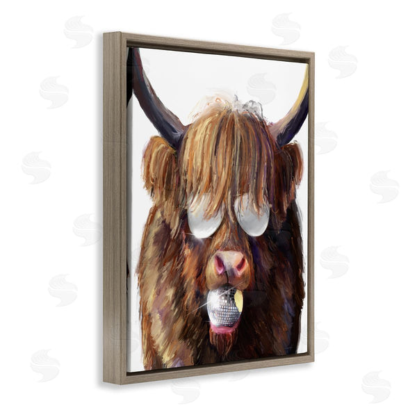 Stupell Industries Kamdon Kreations | Highland Cattle With Disco Ball