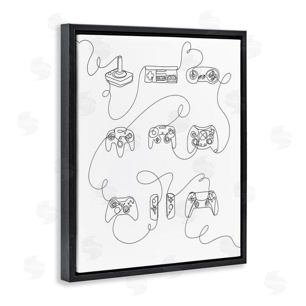 Stupell Industries Kamdon Kreations | Line Doodle Gaming Controllers Wall Art