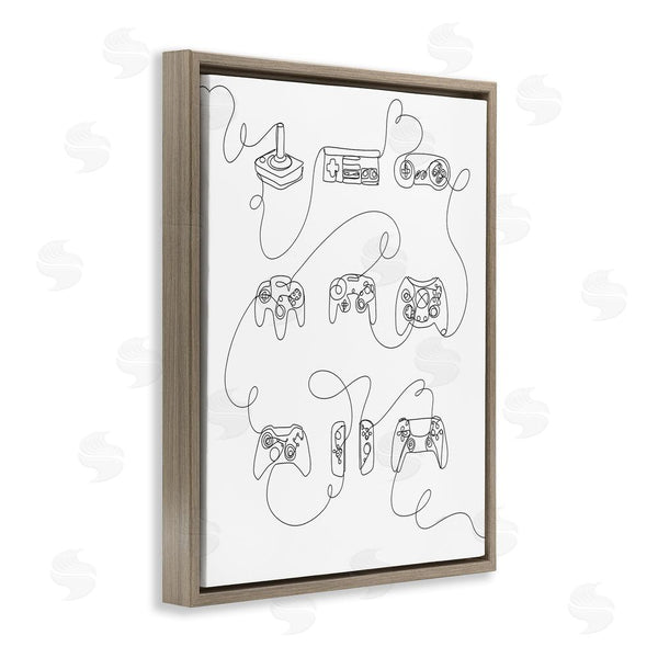 Stupell Industries Kamdon Kreations | Line Doodle Gaming Controllers Wall Art