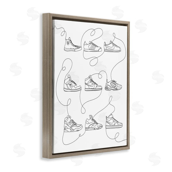 Stupell Industries Kamdon Kreations | Line Doodle Sneakers Wall Art