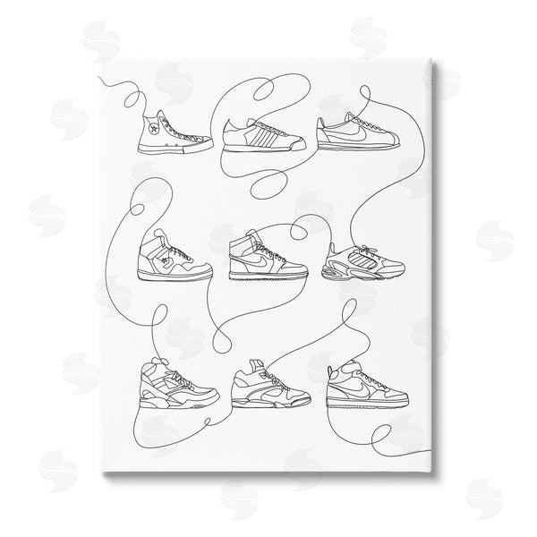 stupell industries Kamdon Kreations | Line Doodle Sneakers Wall Art