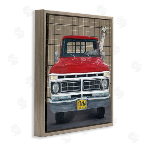 Stupell Industries Kamdon Kreations | Llama Aviator Sunglasses Red Truck Best Day Ever Wall Art