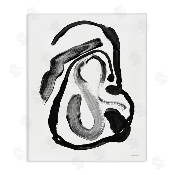 stupell industries Kamdon Kreations | Minimal Modern Calligraphic Doodle Line Abstract Faces Wall Art