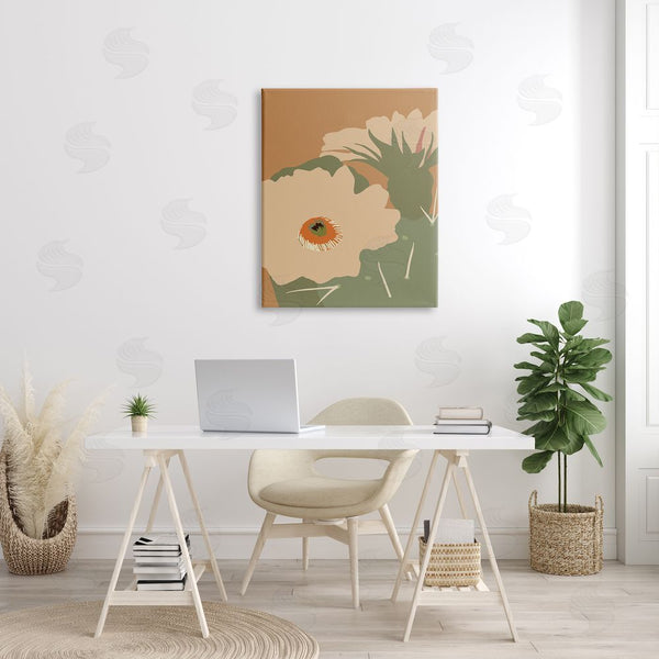 Stupell Industries Kamdon Kreations | Modern Cactus Flower Blossom Arid Vegetation Plants Wall Art