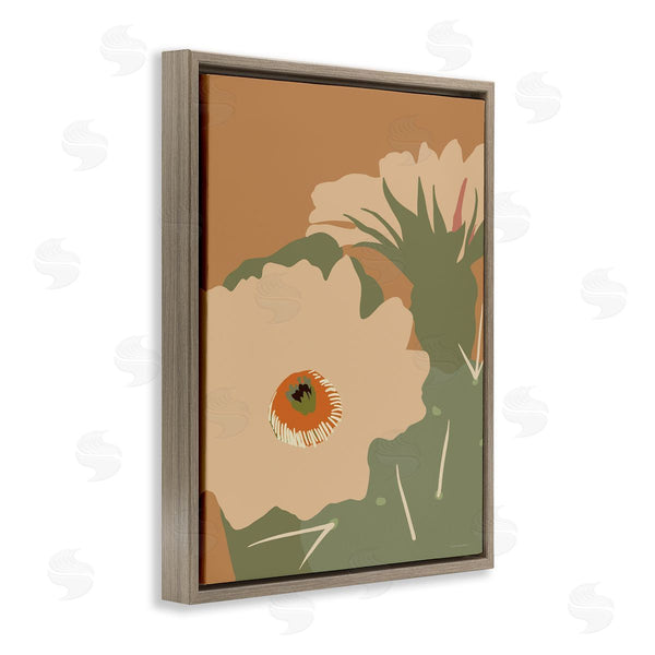 Stupell Industries Kamdon Kreations | Modern Cactus Flower Blossom Arid Vegetation Plants Wall Art