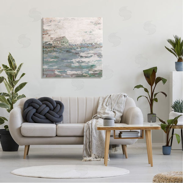 Stupell Industries Kamdon Kreations | Mysterious Abstract Landscape Lone House Rural Field Wall Art