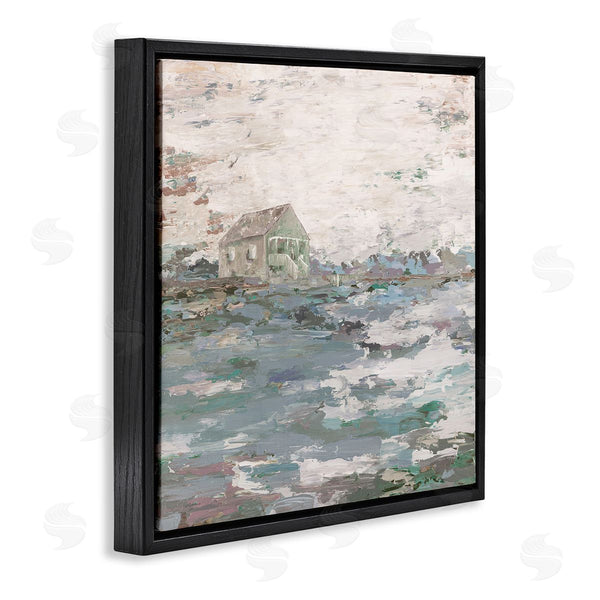 Stupell Industries Kamdon Kreations | Mysterious Abstract Landscape Lone House Rural Field Wall Art