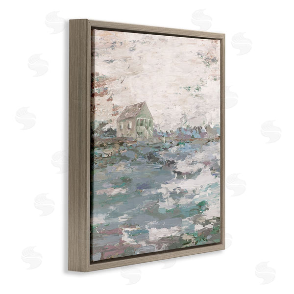 Stupell Industries Kamdon Kreations | Mysterious Abstract Landscape Lone House Rural Field Wall Art