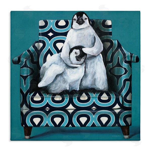 stupell industries Kamdon Kreations | Pair Penguins Relaxing Head Pat Patterned Sofa Chair Wall Art