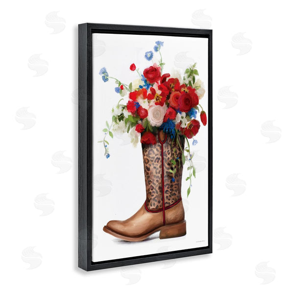 Stupell Industries Kamdon Kreations | Patriotic Roses In Cowgirl Boot