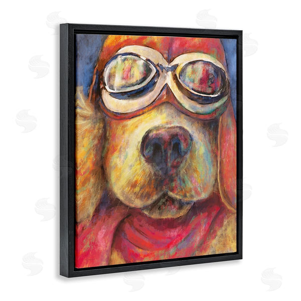 Stupell Industries Kamdon Kreations | Pilot Dog Goggles Portrait Wall Art