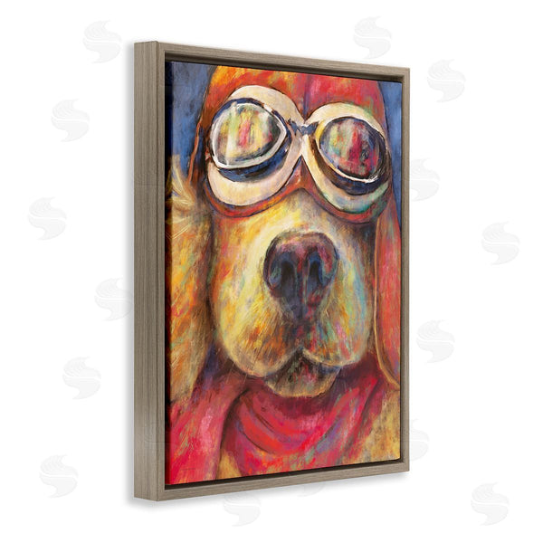 Stupell Industries Kamdon Kreations | Pilot Dog Goggles Portrait Wall Art