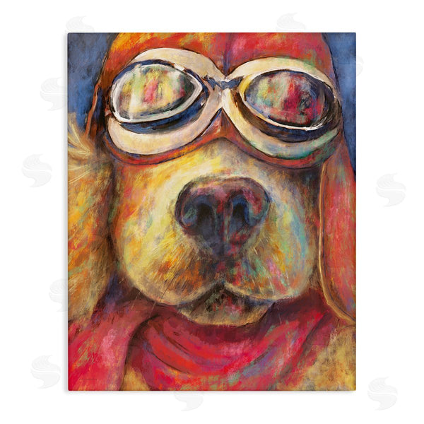 stupell industries Kamdon Kreations | Pilot Dog Goggles Portrait Wall Art