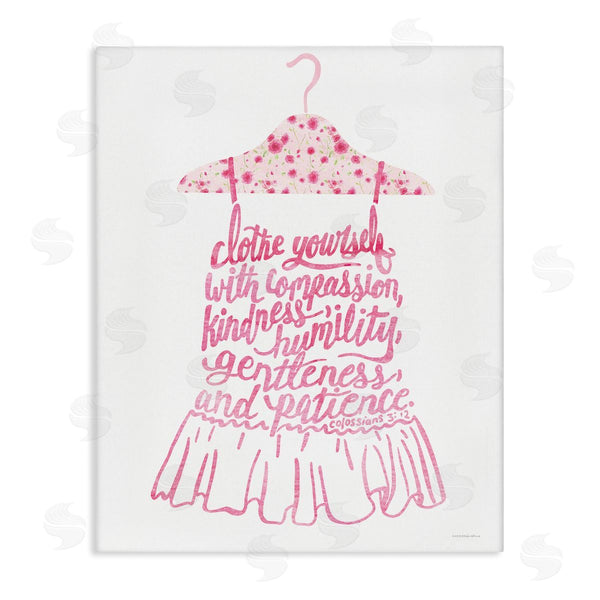 stupell industries Kamdon Kreations | Pink Stylish Uplifting Quote Religious Verse Calligraphy Wall Art