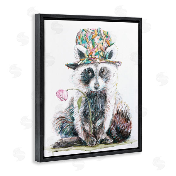 Stupell Industries Kamdon Kreations | Raccoon Pink Blossom Hat Wall Art