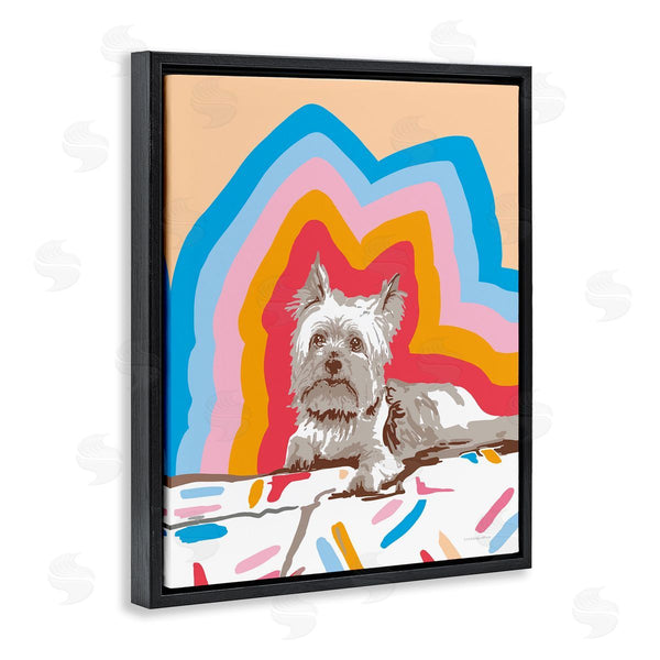 Stupell Industries Kamdon Kreations | Retro Abstract Terrier Dog Wall Art