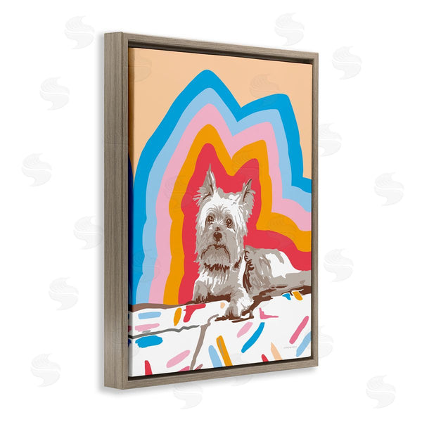 Stupell Industries Kamdon Kreations | Retro Abstract Terrier Dog Wall Art