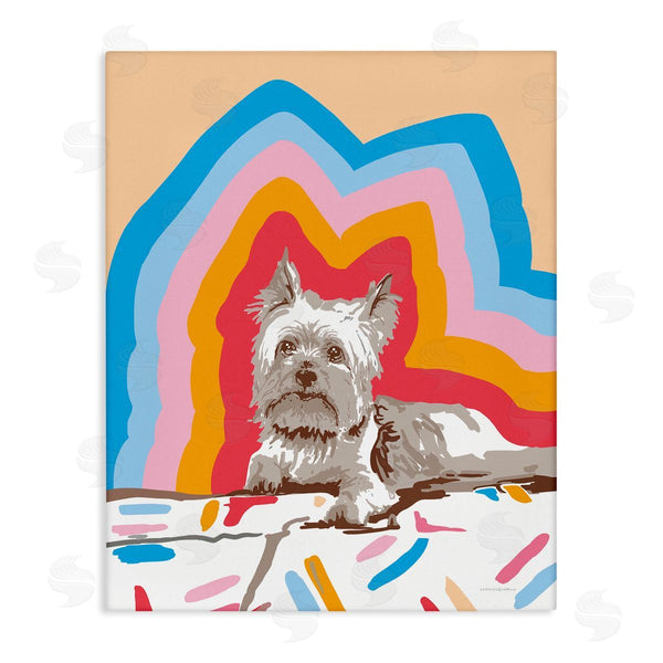 stupell industries Kamdon Kreations | Retro Abstract Terrier Dog Wall Art