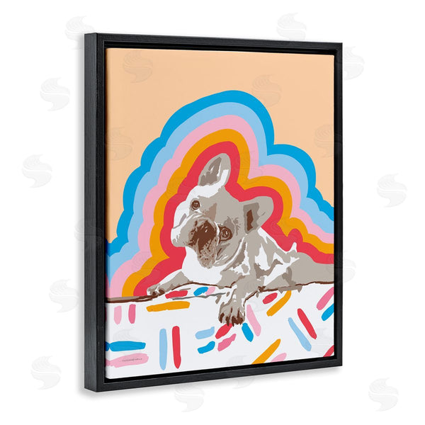 Stupell Industries Kamdon Kreations | Retro French Bulldog Abstraction Wall Art