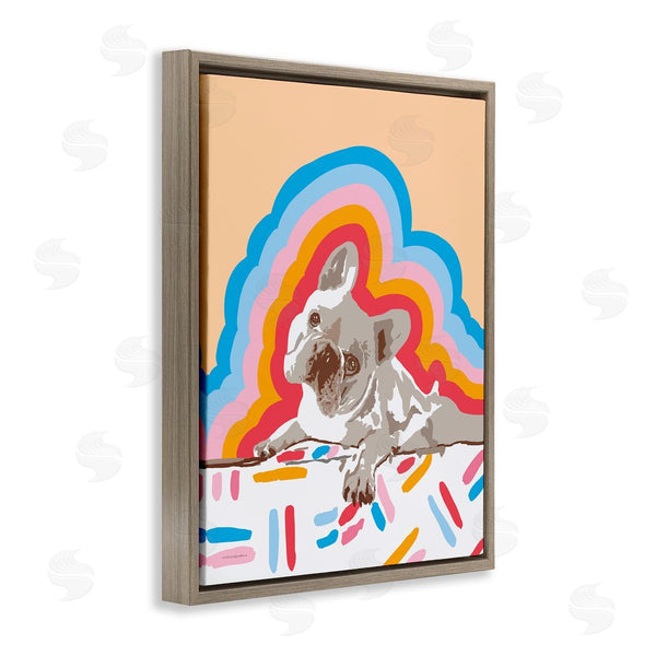 Stupell Industries Kamdon Kreations | Retro French Bulldog Abstraction Wall Art