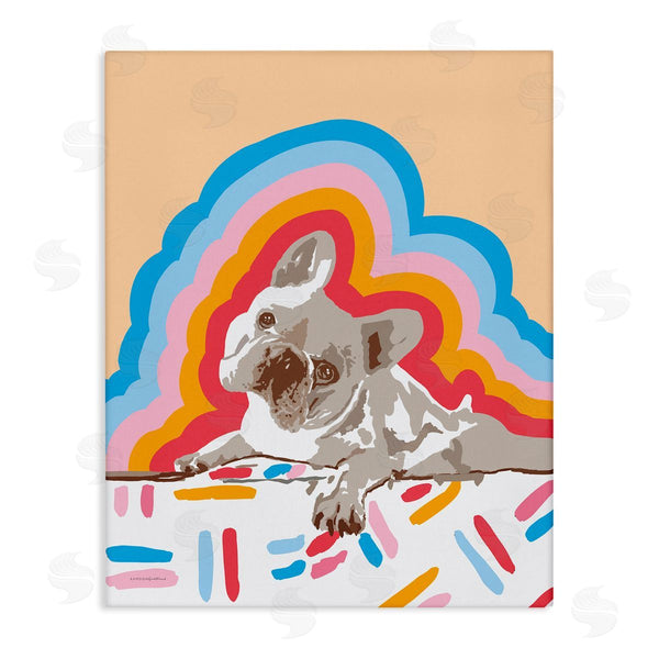 stupell industries Kamdon Kreations | Retro French Bulldog Abstraction Wall Art