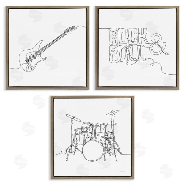 Stupell Industries Kamdon Kreations | Rock & Roll Musical Instrument Doodles Wall Art