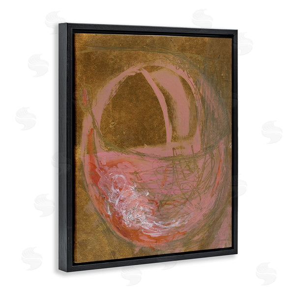 Stupell Industries Kamdon Kreations | Rustic Abstract Pink Circle Sketch Graffiti Wall Art