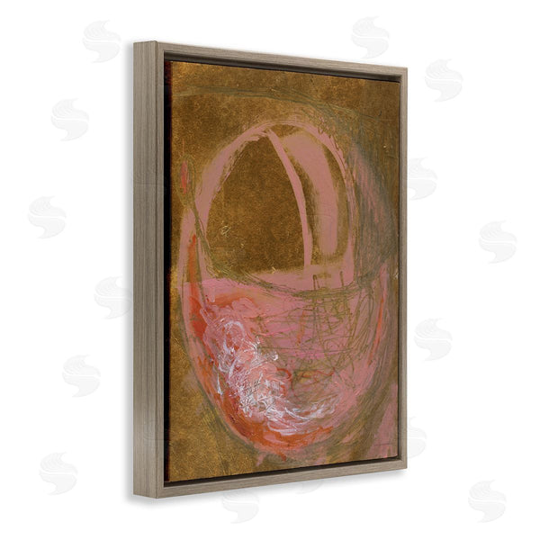 Stupell Industries Kamdon Kreations | Rustic Abstract Pink Circle Sketch Graffiti Wall Art