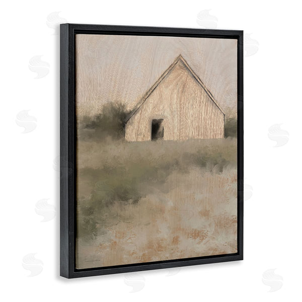 Stupell Industries Kamdon Kreations | Rustic Country Cottage Triangle Roof Distressed Landscape Painting Wall Art