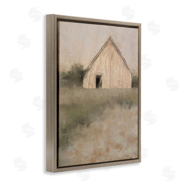 Stupell Industries Kamdon Kreations | Rustic Country Cottage Triangle Roof Distressed Landscape Painting Wall Art